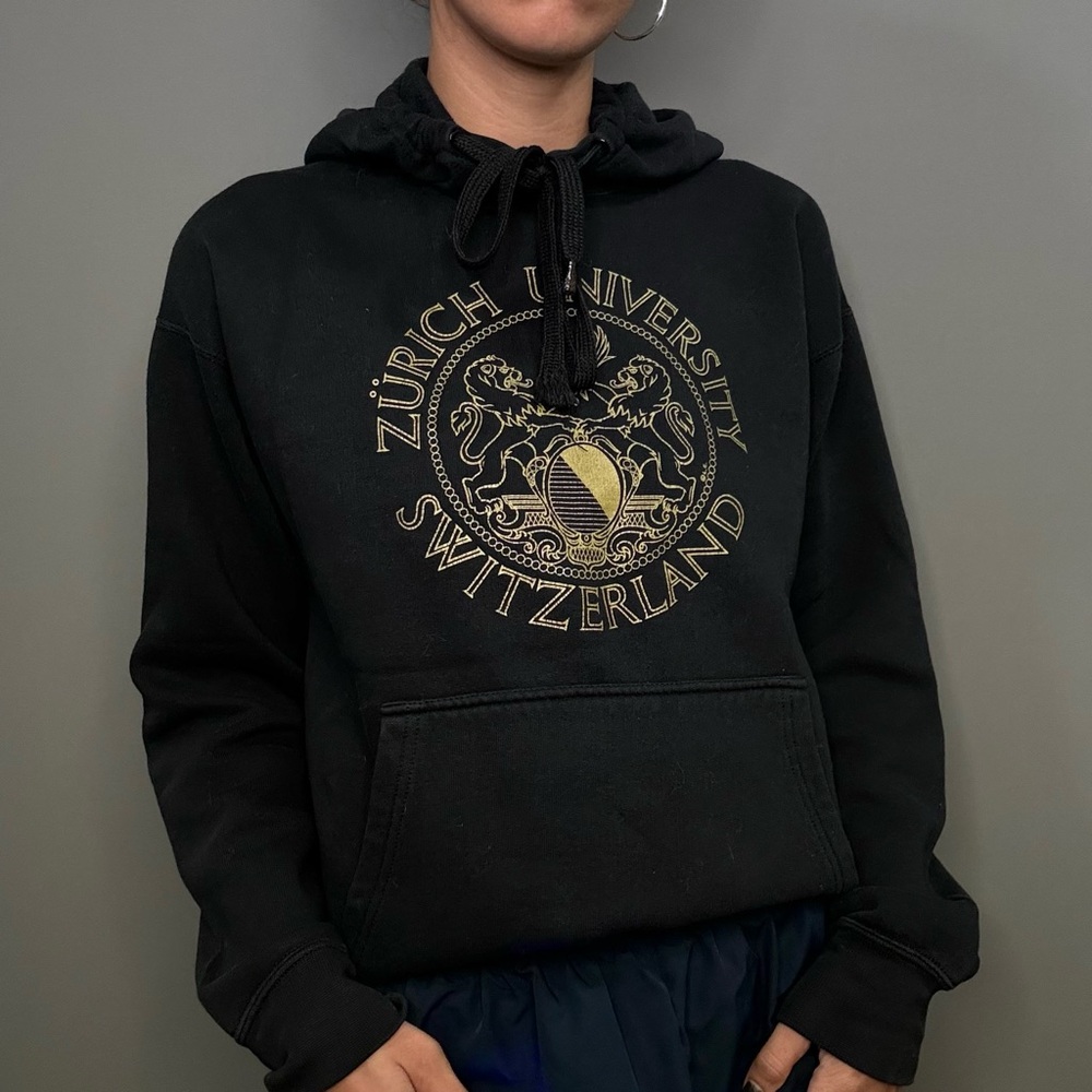Black & Gold Zürich University of Switzerland Hoodie.